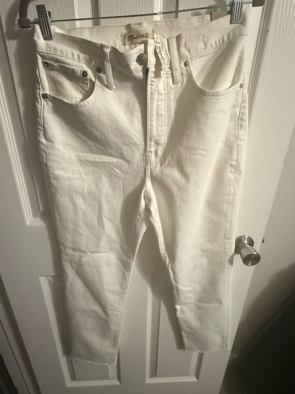 NWT Madewell The Perfect Vintage Jean White Magic Pockets Size 28